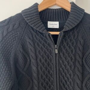 Sunday Best Cable-Knit Zip Up Cardigan